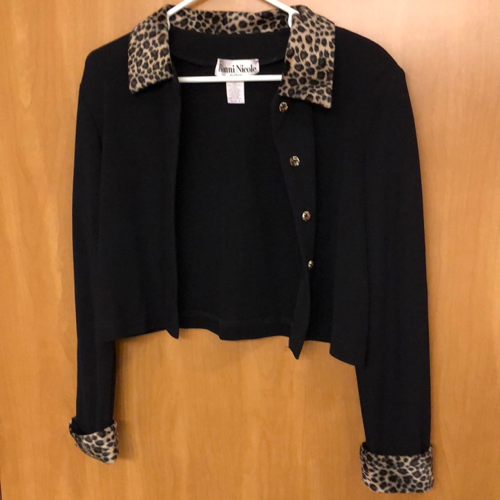 Ronnie Nicole leopard cuffs, collar and buttons